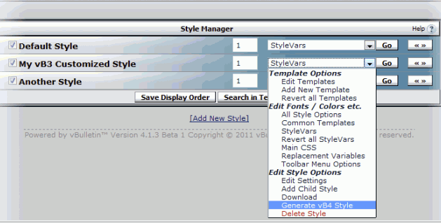 vBulletin 3 to 4 Style Converter Tool