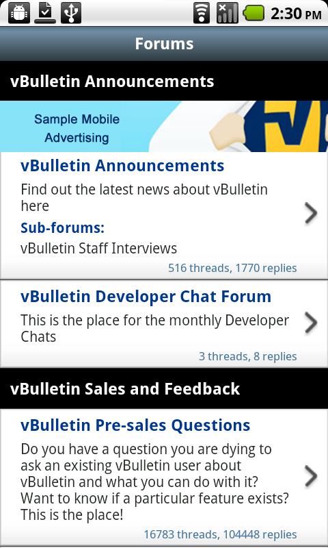 vBulletin Android App